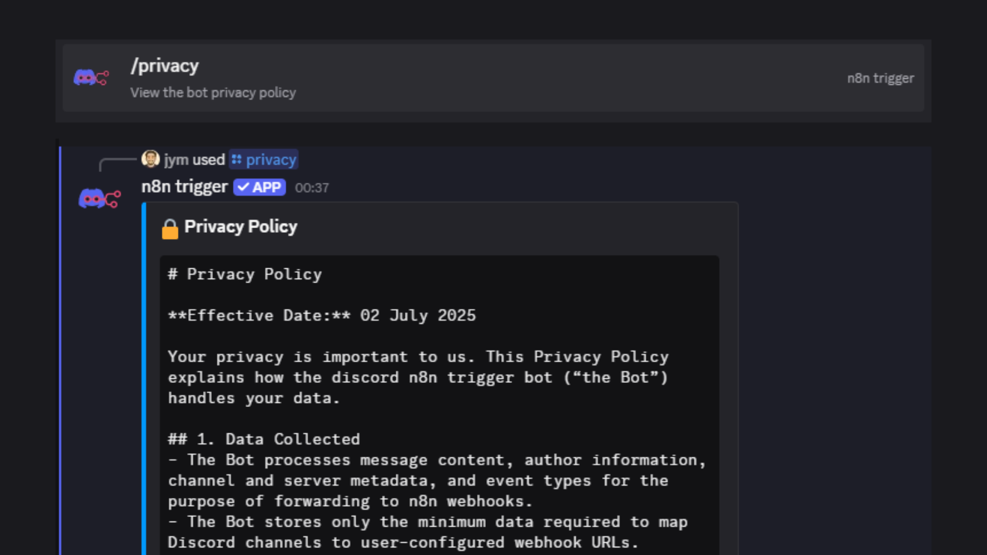 Privacy Command